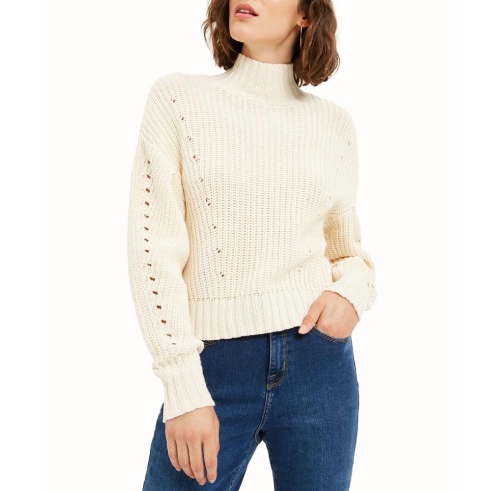 Bar III Women’s Ivory Turtleneck Sweater